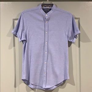 Zara Slim Fit “Peter Pan Collar” Button Down Polo